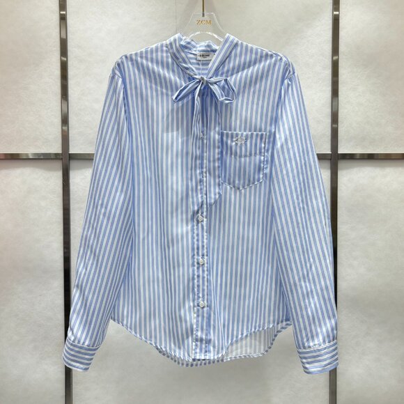 Celine Sky Blue Striped Shirt - Picture 1 of 5